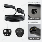 48A EV nabíjecí prodlužovací kabel s jednotlačítkovým spínačem pro Tesla M3/Y/S/X-16FT